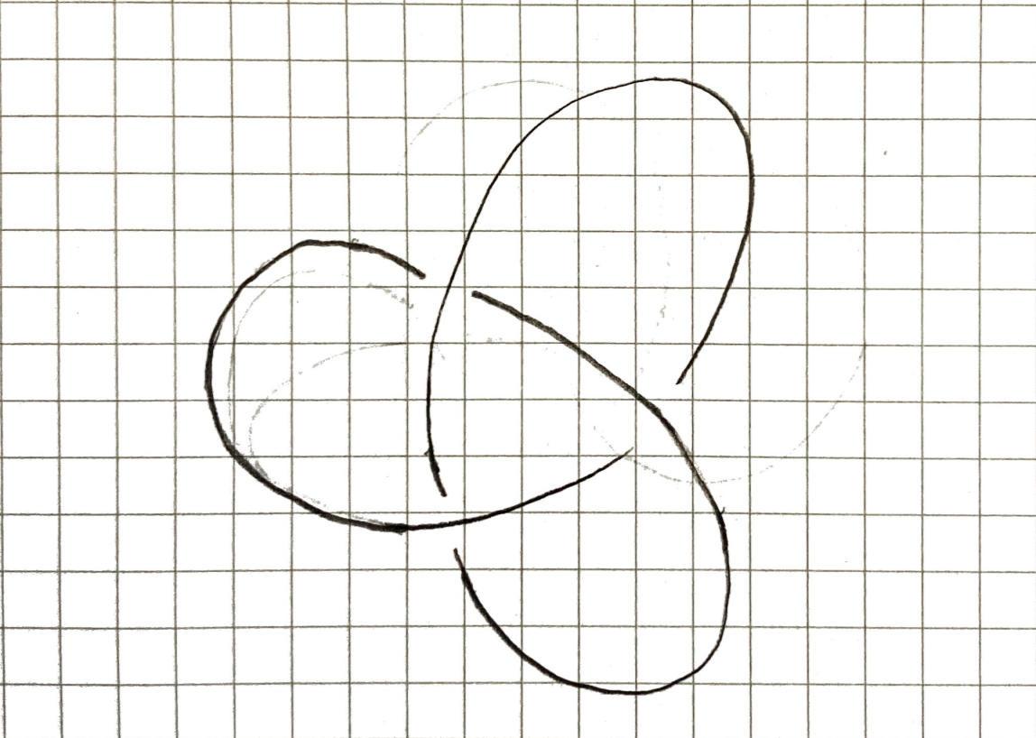 Trefoil knot of curves